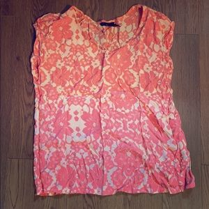 Pink, floral blouse by H&M